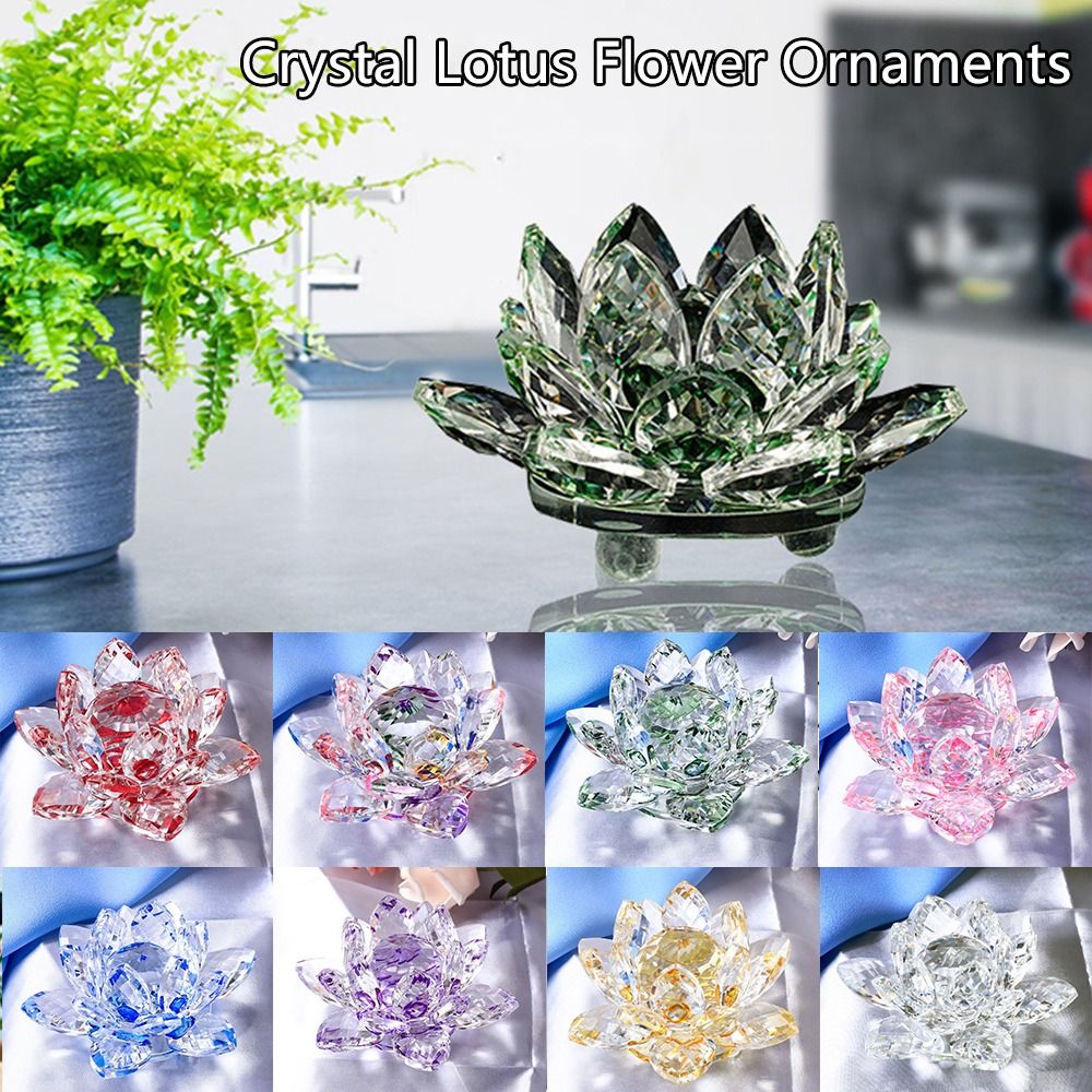 تمثال زهرة اللوتس الكريستالية  - مراجعة Paper Weight Crystal وسعره